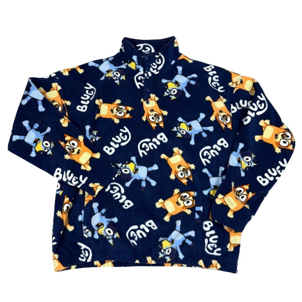 Bluey Jacket Unisex Adult Size M Bluey Bingo Pullover Fleece